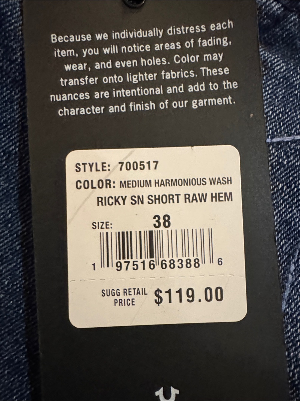 True Religion Men’s Jeans — Medium Harmonious Wash Blue